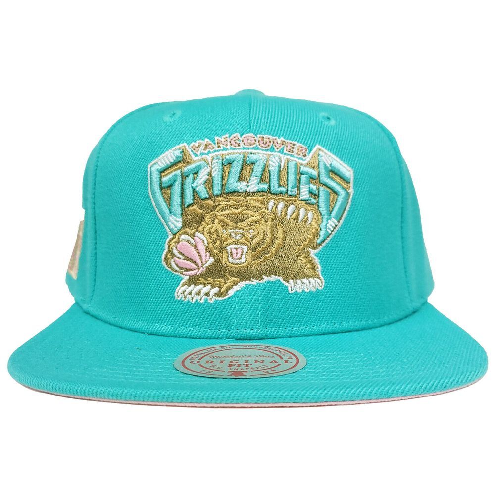 Vancouver Grizzlies Mitchell & Ness Snapback Hat Cap 3D Logo Side Logo Teal NWT - Picture 1 of 8
